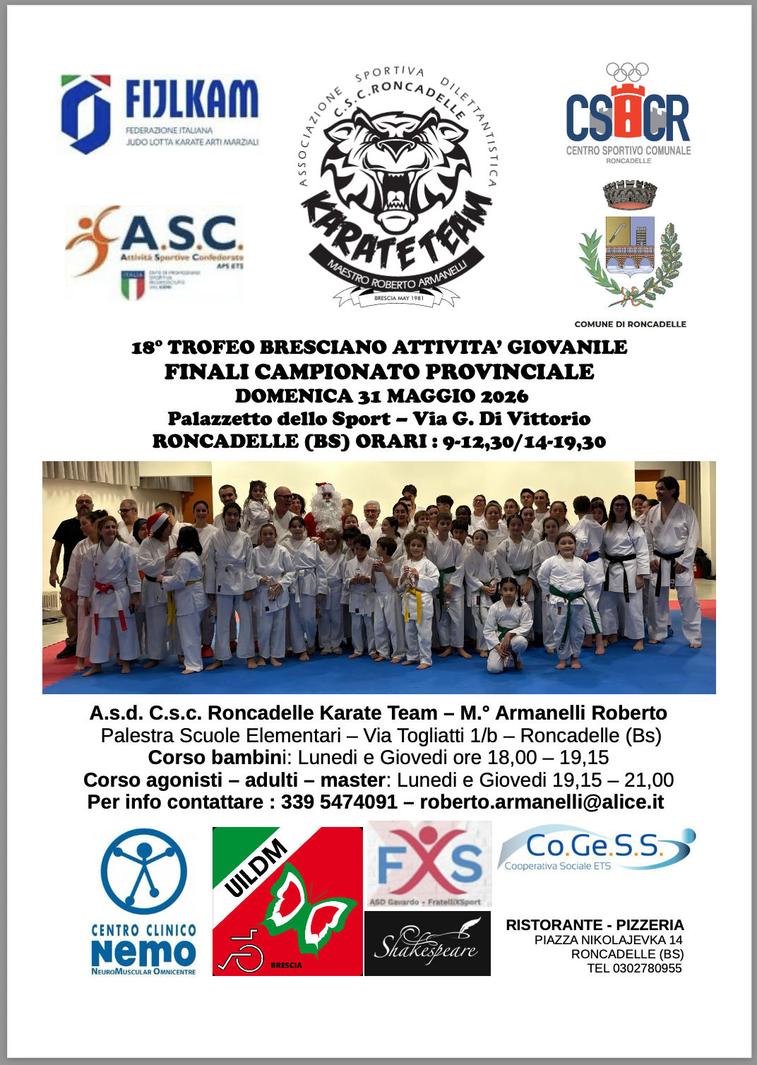 Locandina 6° Tappa Gioco Sport Karate